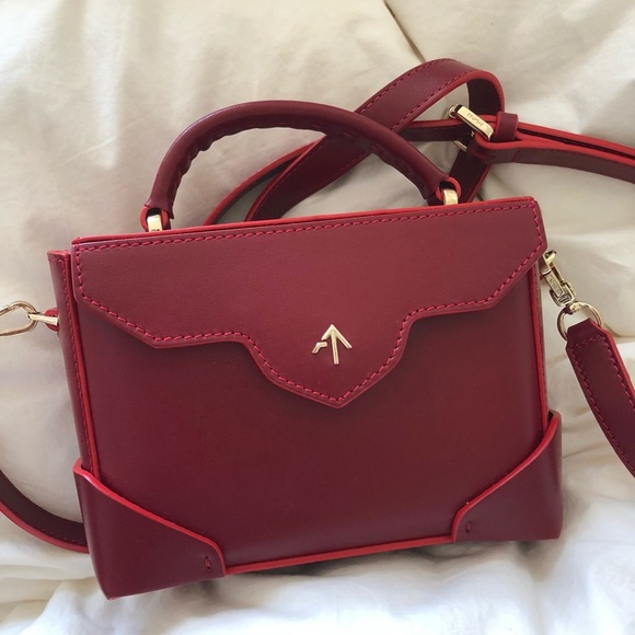 Manu Atelier micro bold crossbody in red - Picture 13 of 13
